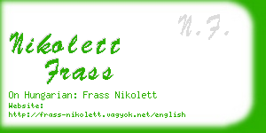 nikolett frass business card